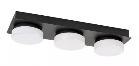 Aplica LED pentru baie Attichus L43, Rabalux 75003, putere 18 W, culoare neagra
