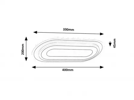 Aplica LED Prue 71110, L40,  40W, 2460 lm, lumina calda + rece, IP20