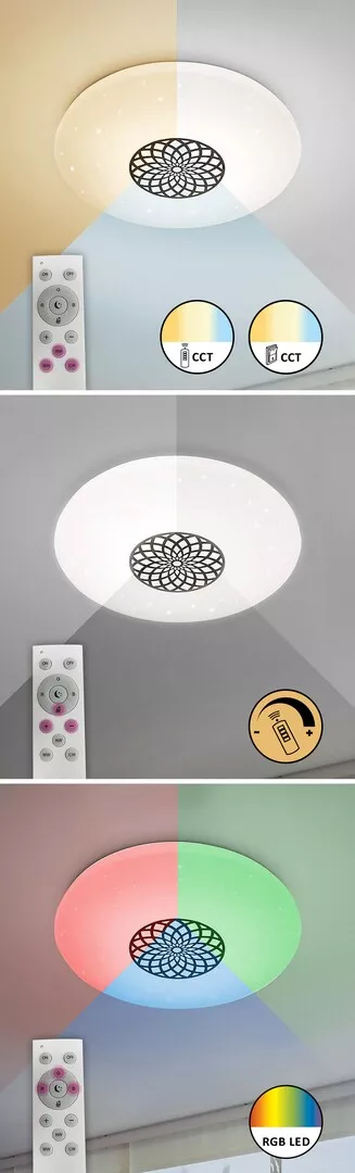 Aplica LED Rabalux 5364, model Ophelia, diametrul 400 mm, putere 24 W, RGB WIFI