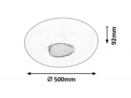 Aplica LED Tayla D500 60W 3328, 4200 lm, reglabila 3000-6500K, IP20