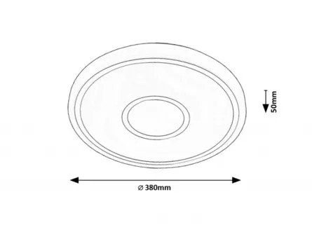 Aplica LED Taytum D380 25W 71117, 1680 lm, lumina calda, IP20