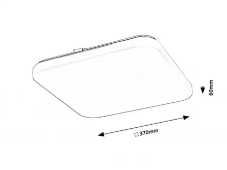 Aplica LED Vendel 370x370 24W 71109, 1570 lm, lumina calda, IP20