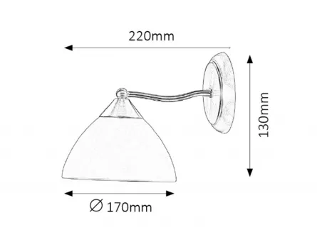 Aplica Regina Bronz E14 8171, max. 40W, IP20