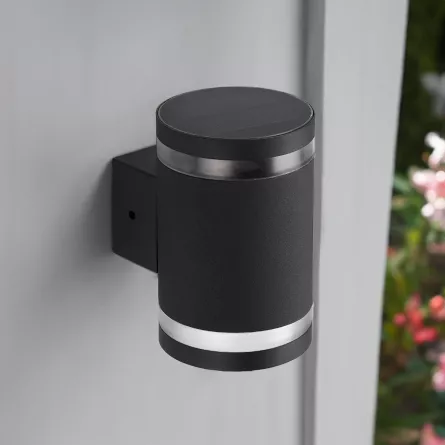 Aplica solara LED, pentru exterior, Sunrise, putere 1.6 W, culoare gri, Klausen KL190002