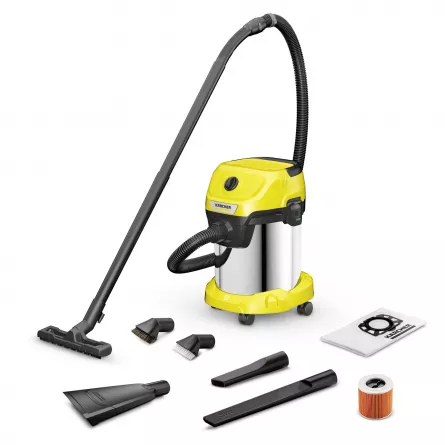 Aspirator umed-uscat Karcher WD 3 SV Car, putere 1000 W, 17 l