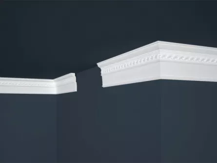 Bagheta decorativa Marbet din polistiren B-52 Alb 34 x 98 x 2000 mm, lungime 2 m, culoare alba