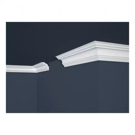 Bagheta decorativa Marbet din polistiren Lux E-14  50x50x2000 mm lungime 2 m culoare alb