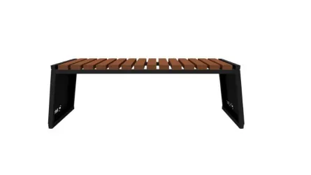 Banca fara spatar, metal + lemn, 430 x 1450 x 470 mm