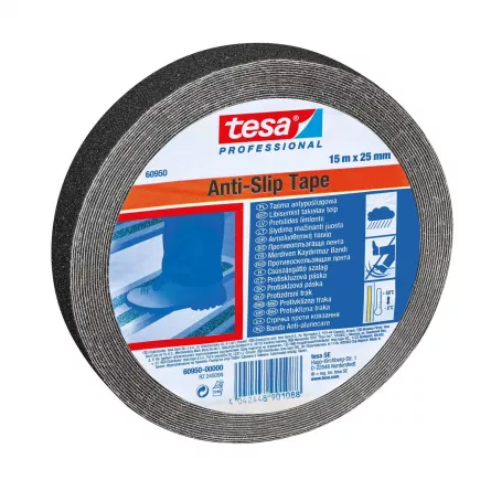 Banda antialunecare, Tesa TS 60950, culoare neagra, dimensiune 15 X 25