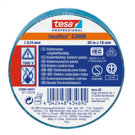Banda electroizolatoare Tesa TS 53947, culoare albastra, dimensiune 20 X 19