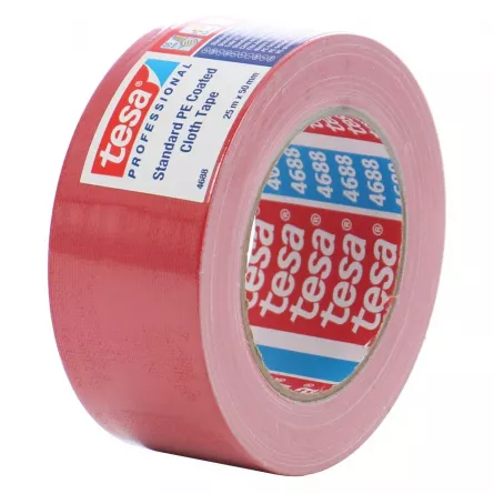Banda extrudare, Tesa TS 4688-00046, culoare rosie, dimensiuni 50 mm X 25 m