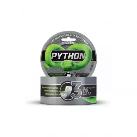 Banda multifunctionala, de inalta rezistenta, Python gri, dimensiuni 48 mm x 9 m
