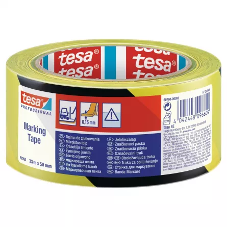 Banda pentru marcare, Tesa TS 60760-00087, culoare galben – negru