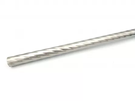Bara fier forjat pentru galerie grosime 25 mm efect spiralat inox 160 cm