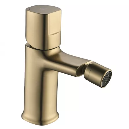 Baterie bideu Laveo Tores  BVT G32D, verticala cu ventil, monocomanda, aur periat