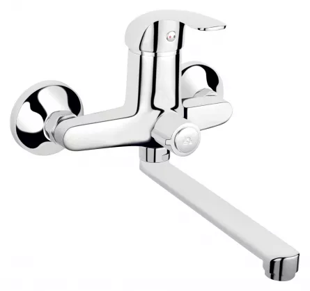 Baterie cada cu pipa pivotanta Ferro Vasto BVA3A, 22 cm, crom