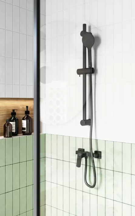 Baterie dus Ferro Vitto Black Verdeline BVI7VLBL, monocomanda, negru mat
