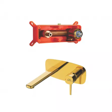 Baterie lavoar Laveo Pola BAP G22P, incastrabila, monocomanda, auriu