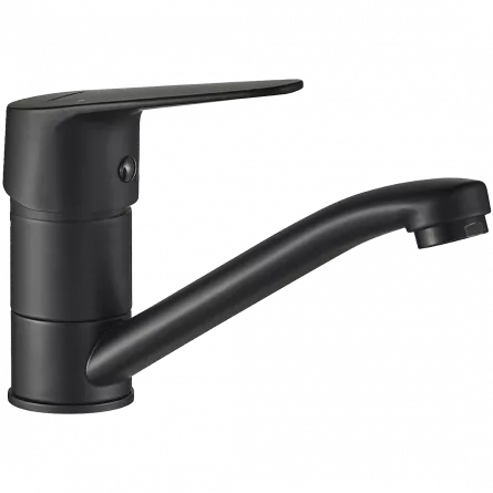 Baterie lavoar scurta Sagra Black BQR 726D, monocomanda, negru