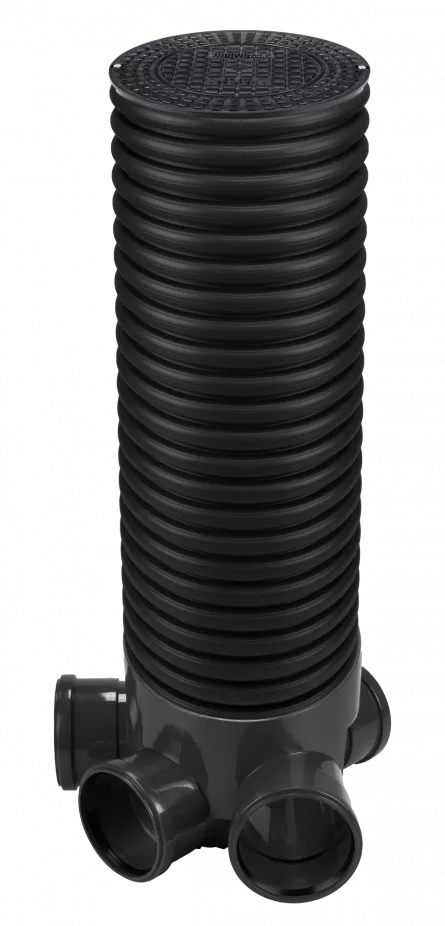 Baza camin PVC PIPE BASE complet echipata D.315 3in-1out D.160 H.1.2 m