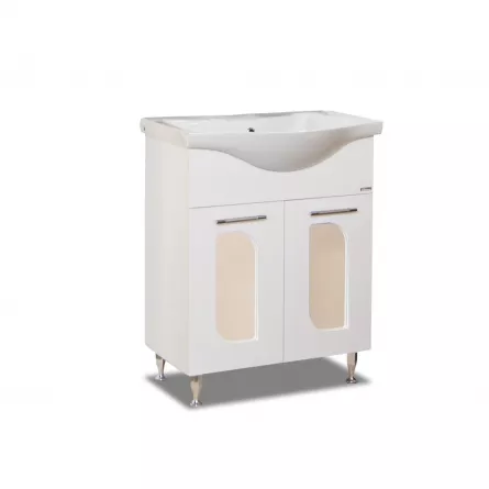 Baza cu lavoar, seria 110, 18565, latime 65 cm, culoare alba