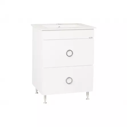 Baza MDF cu lavoar seria 780, culoare albă, lăţime 60 cm