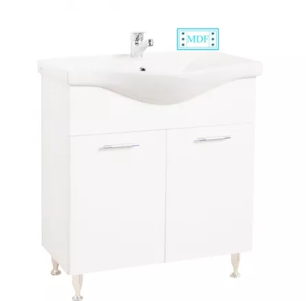 Baza si lavoar Seria 153, 75 cm, alb