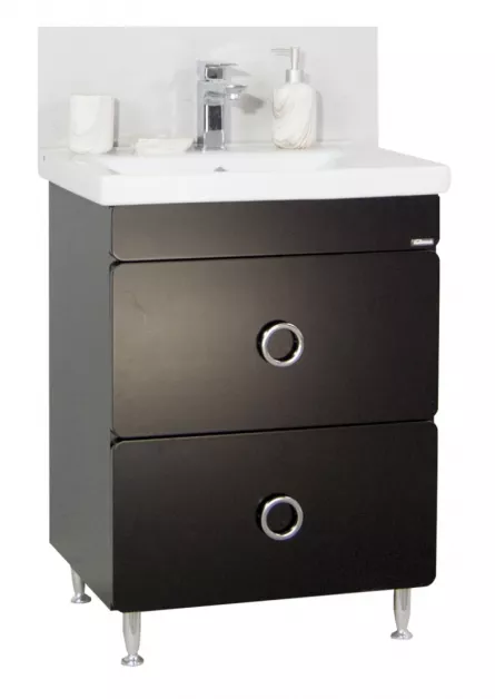 Baza si lavoar Seria 780, 60 cm, negru, soft close