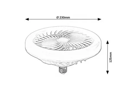 BEC E2718W CU VENTILATOR 079231 Rabalux