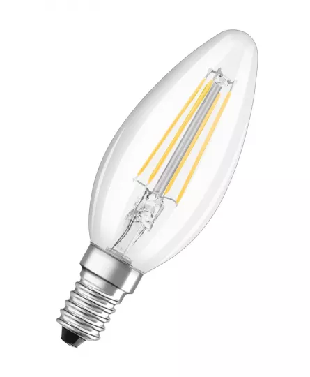 Bec LED filament lumanare B35 E14 4W 470lm lumina calda 2700 K