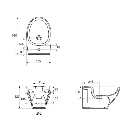 Bideu suspendat, Cersanit Moduo Box K116-026