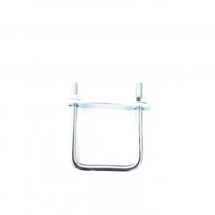 Brida zincata pentru prindere panouri bordurate pe stalpi profil rectangular 40x40 mm