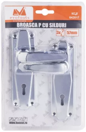 Broasca Tip P cu Silduri,finisaj crom, dimensiuni 57 x 100 x 60 mm