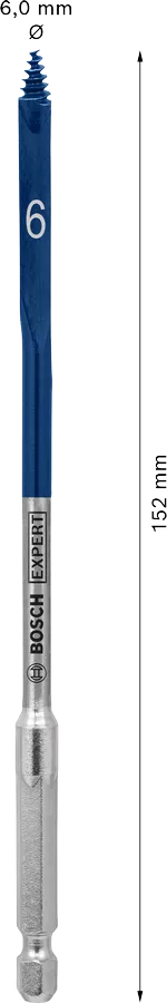 Burghiu plat Bosch EXPERT Self Cut Speed pentru lemn 6 x 152 mm