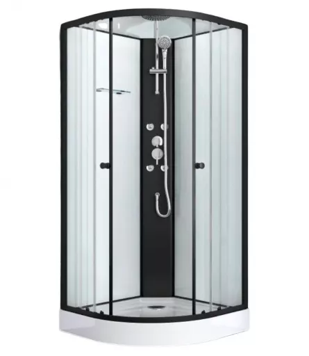 Cabina de dus cu hidromasaj semirotunda RELOAD PS16B, 90x90x232 cm