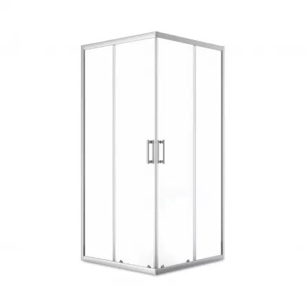 Cabina de dus patrata BRESSO JKB 086K, 80 x 80 x 185 cm, sticla transparenta