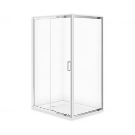 Cabina de dus, rectangulara Cersanit Iva, dimensiuni 120 x90 x 185 cm, sticla clara, securizata