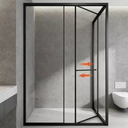 Cabina de dus SS725, sticla securizata, clara de 8 mm, dimensiuni 90 x 90 x 200 cm Cabina de dus SS725, sticla securizata, clara de 8 mm, dimensiuni 90 x 90 x 200 cm