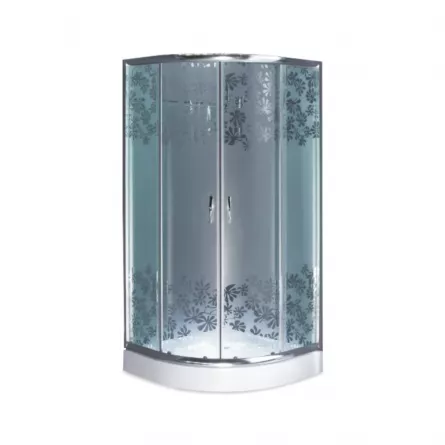 Cabina dus 527, model floral, cada joasa, 90x90x195 cm