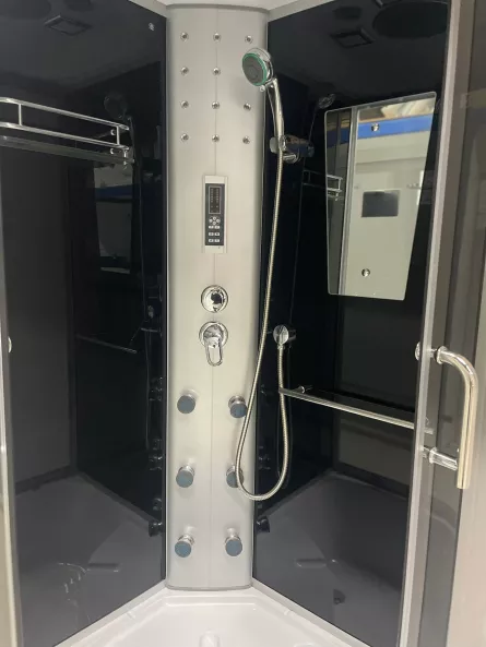 Cabina dus cu hidromasaj, 8851, cada inalta, 90x90x215 9 piese