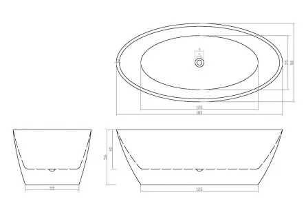 Cada Freestanding din acryl, Las Vegas G9034, dimensiune 180 x 80 cm