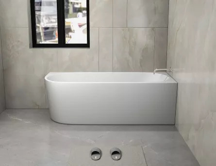 Cada freestanding PORTO, 170 x 75 cm, acryl, montaj dreapta