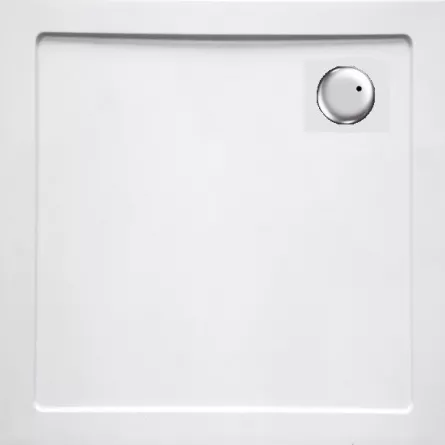 Cadita de dus patrata cu montaj SLIM - SC9090S, 90 x 90 cm, alb