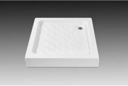 Cadita patrata pentru dus 70 x 70 cm, acril, alb