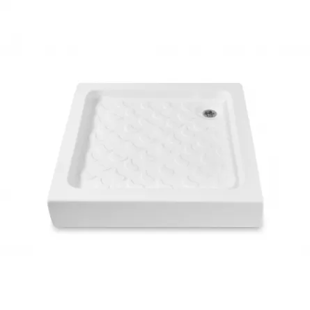 Cadita patrata pentru dus 70 x 70 cm, acril, alb