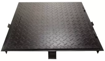 Capac + rama, negru 600X600
