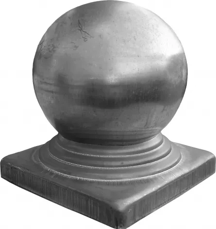 Capac metalic pentru stalpi 100x100 mm cu bila diametru 100 mm 62.010.10