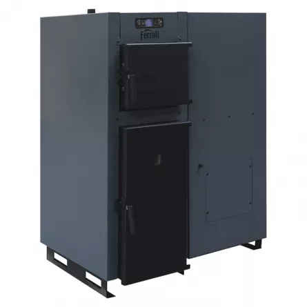 Cazan mixt Ferroli Biopellet Combi 35, functionare lemn sau peleti, 35 kw