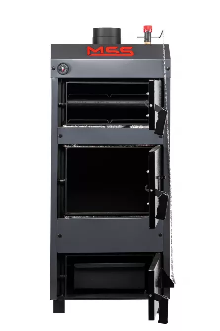 Cazan pe combustibil solid MSS ECO Plus 40 KW, focar otel 5 mm