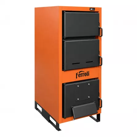 Cazan pe combustibil solid Ferroli JAR 25, otel, 25 kW